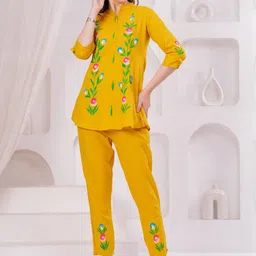 OH MI DIOS Self Designed Pure Cotton Tunic With Trousers image 2