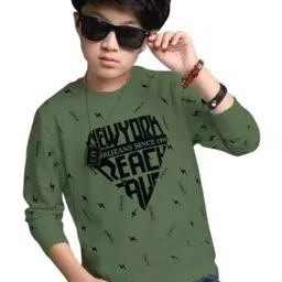 ATLANS Boys Typography Printed T-shirt-image-24