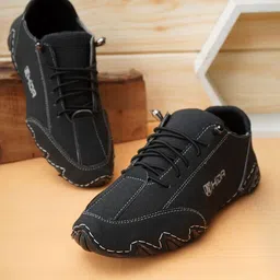 HIDA Men Mid-Top Running Non-Marking Sports Shoes-picture-36