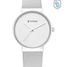Titan Women Silver-Toned Bracelet Style Straps Analogue Watch 95141SM01-Silver-picture-17