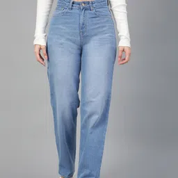 Kotty Women Jean Straight Fit High-Rise Light Fade Stretchable Jeans-picture-16