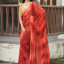 Anouk Striped Pure Georgette Saree-image-45