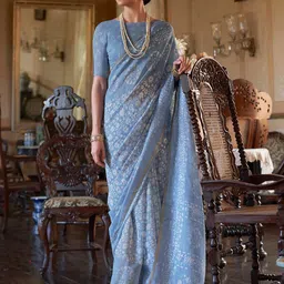 Anouk Printed Dabu Zari Bagru Saree-picture-15