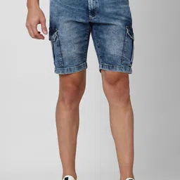 PETER ENGLAND UNIVERSITY Men Washed Denim Shorts-picture-23