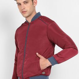 Campus Sutra Red Windcheater Bomber Jacket-picture-31