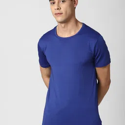 Peter England Casuals Men Blue Slim Fit T-shirt-picture-33