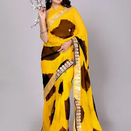 VL SAREES Embellished Gotta Patti Pure Chiffon Saree-picture-13