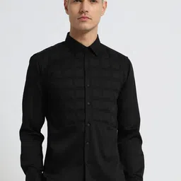 Banana Club  Classic Slim Fit Windowpane Checked Cotton Casual Shirt-picture-36