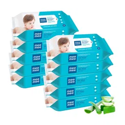 MeeMee Set of 10 Alove Vera Extracts Wet Wipes - 72 Wipes Per Pack-image-58