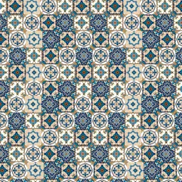 Asian royal White & Blue Printed Self Adhesive Wall Sticker-image-31