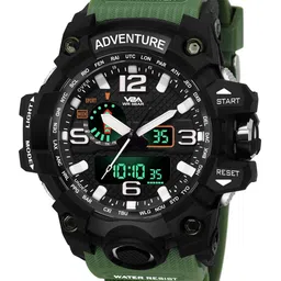 V2A Men Black Dial & Green Straps Analogue and Digital Multi Function Watch V2A-1545-image-34