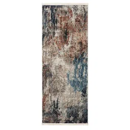Teal Polyester 5 x 2 Feet Machine Bedside Runner By Obsessions image 2