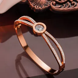 Jewels Galaxy Rose Gold Plated Stainless Steel Bangle Style Bracelet-picture-41