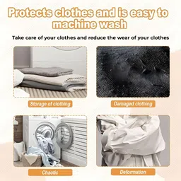 Aura 25-Pcs Pink Printed Reusable Laundry Bags With Zip image 4