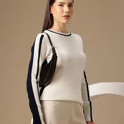 Chemistry Colourblocked Acrylic Pullover-picture-33