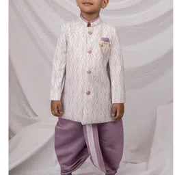 Little Collars Boys Embroidered Mandarin Collar Sherwani-picture-39