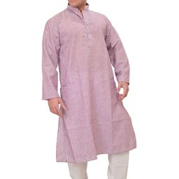 Exotic India Floral Yoke Design Thread Work Pure Cotton Kurta With Pyjama-picture-6