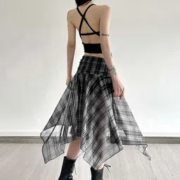 StyleCast x Revolte Checked Skirt image 2