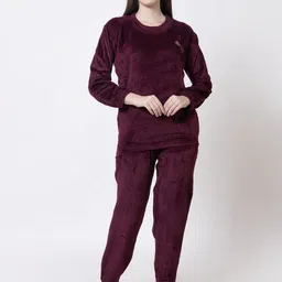 AVYAY Women Woolen Winter Night suit-image-13