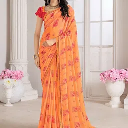 LeeliPeeri Designer Ethnic Motifs Beads and Stones Poly Chiffon Saree-picture-24