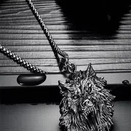 Jewelgenics Silver-Plated Roaring Lion Pendant With Chain image 5