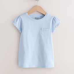 NEXT Kids Girls Puff Sleeve Pure Cotton Top-picture-22