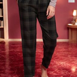 Kryptic Pack Of 2 Checked Pure Cotton Mid-Rise Lounge Pants-picture-13