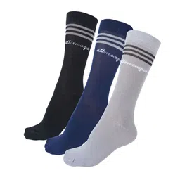 Allen Cooper Unisex Pack Of 3 Pure Cotton Calf-Length Socks-picture-12