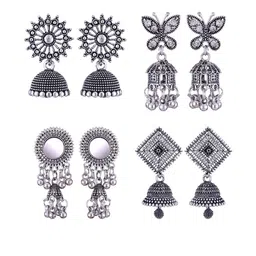 Sangria Alloy Silver-Plated Earrings-picture-34