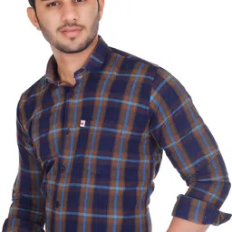 Marc Laurent Men Comfort Tartan Checks Opaque Checked Casual Shirt image 1