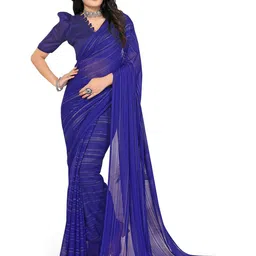 Moda Rapido Striped Satin Saree With Blouse Piece-picture-29