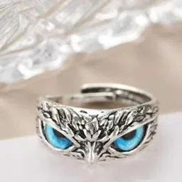 Ringzinnie Owl Eye-Studded Adjustable Finger Ring-picture-21