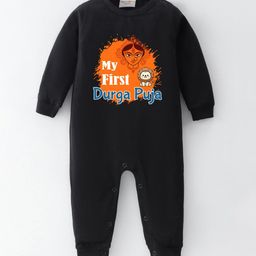 BLUSHES Infants Durga Puja Printed Pure Cotton Romper-picture-36
