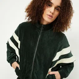max Women Striped Polyester Padded Jacket image 1