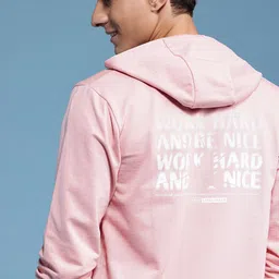 HERE&NOW Typography Printed Hooded Pure Cotton Sweatshirt-picture-20