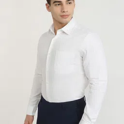 Raymond Structure Pattern Printed Contemporary Fit Cutaway Collar Formal Shirt image 3