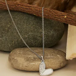 Beenth & Doneth Silver-Plated Stainless Steel Zircon Necklace-picture-11