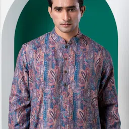 DEVOILER Men Embellished Sequinned Kurta image 4