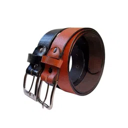 PERKED Men Textured Leather Belt image 5