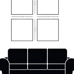 nestroots Peach-Coloured & Blue 4 Pieces Sophisticated Floral Canvas Painting Wall Arts image 4