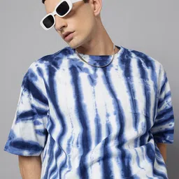 Free Authority Men Tie-Dye Drop-Shoulder Sleeves Cotton Oversized T-shirt-picture-20