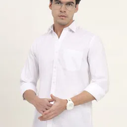 Greenfibre Cutaway Collar Slim Fit Cotton Shirt-picture-41