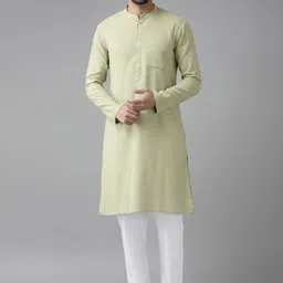 APEKTRA Men Mandarin Collar Long Sleeves Kurta-picture-17