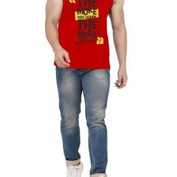 WOOSTRO Men Pack Of 2 Typography Printed Round Neck Cotton Slim Fit T-shirts image 5