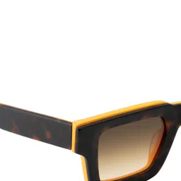 Etnia Barcelona Men Orange Lens & Black Square Sunglasses with image 3