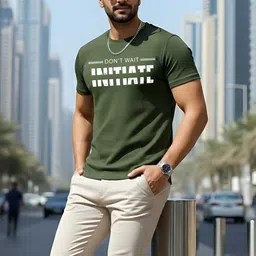 Moda Rapido Typography Printed Cotton Regular Fit T-shirt image 2