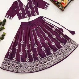Shoryam Fashion Girls Art Silk Ready to Wear Lehenga Choli-picture-28