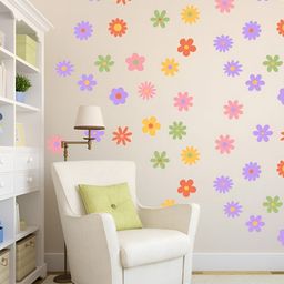 CVANU 72Pcs Purple & Pink Self-Adhesive Wall Sticker-picture-13