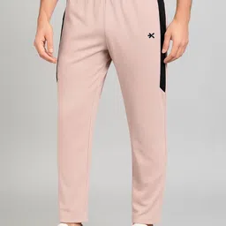 HRX by Hrithik Roshan Men Striped Mid-Rise Cricket Track Pants image 1