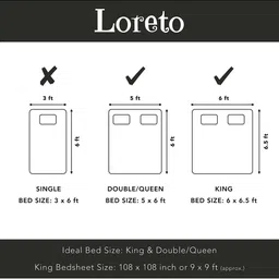 LORETO Blue Cartoon Characters 186 TC King Bedsheet with 2 Pillow Covers image 2